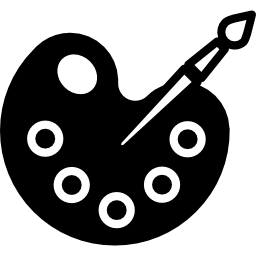 ブラシの輪郭を持つペイント パレット ボード icon