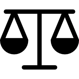 esquema de la escala de equilibrio icono