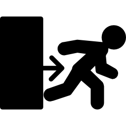 Exit door sign icon