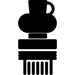 pot de musée sur un pilier Icône