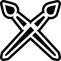 Brushes outlines cross icon