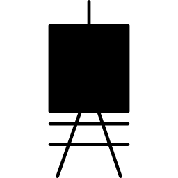 Painting canvas on an art stand icon