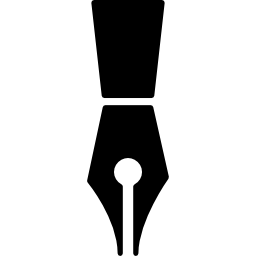 Calligraphy pen tip outline icon