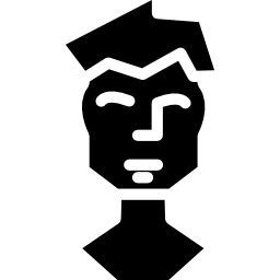 Man frontal head icon