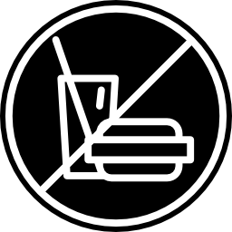 Prohibition of food signal icon