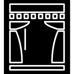 Stage curtains outline icon