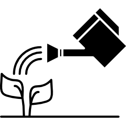 Watering a plant icon