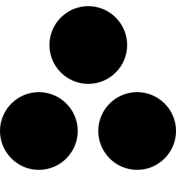 vredesvlag midden van drie stippen icoon