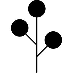 variante vegetale con foglie circolari icona