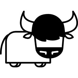 bull cartoon variante icon