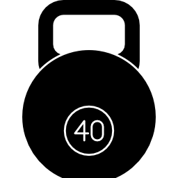 Circular weights with handle icon