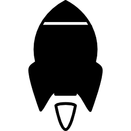 Rocket ship in launching position icon