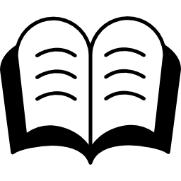 Open book with silhouette icon