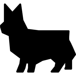 silueta geométrica de gato icono