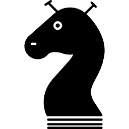 variante de silueta de cabeza de caballo icono