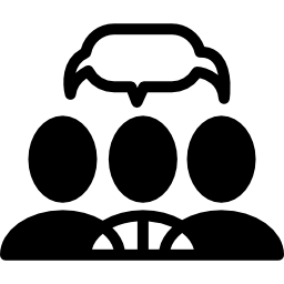Group of people having a conversation icon