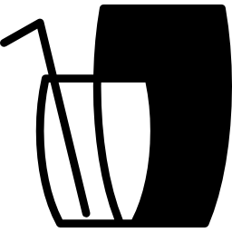 Pitcher with glass and straw icon