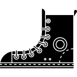 bottes cargo avec détails blancs Icône