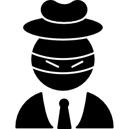 cabeça de espantalho usando traje de negócios Ícone