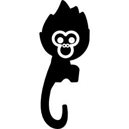 kleine aap met lange staart icoon