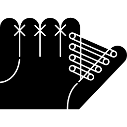 handschoenen variant met witte details icoon
