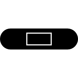 band aid silueta con detalles en blanco icono