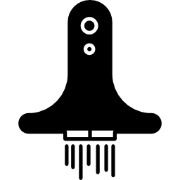 Space ship variant in launching position icon