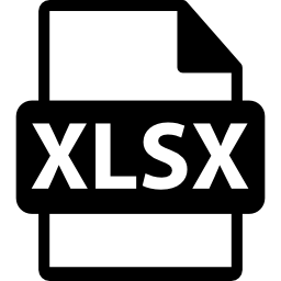 estensione del formato di file xlsx icona