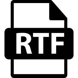 símbolo de archivo rtf icono