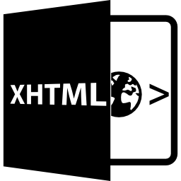 XHTML open file format icon