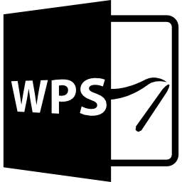 format de fichier ouvert wps Icône