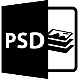format de fichier ouvert psd Icône