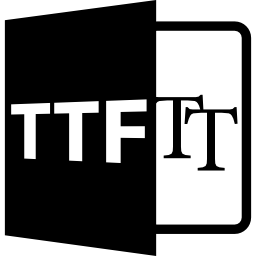 TTF open file format icon