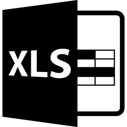XLS open file format icon