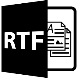 formato de archivo abierto rtf icono