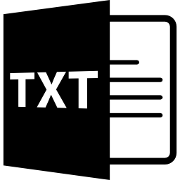 formato de archivo abierto txt icono