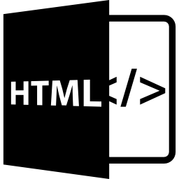 HTML open file format icon