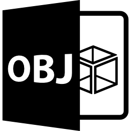 formato de archivo abierto obj icono