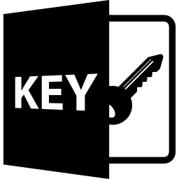 formato de archivo abierto clave icono
