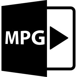formato de archivo abierto mpg icono