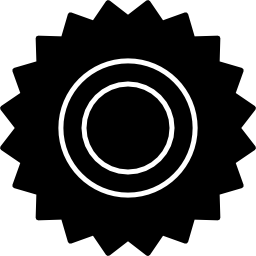 tandrad zwarte variant van kleine tandwielen icoon
