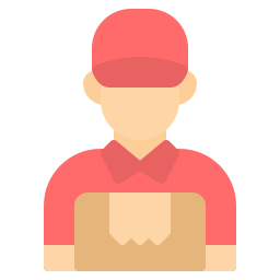 Delivery man icon