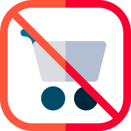 No shopping cart icon