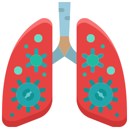 pulmones infectados icono