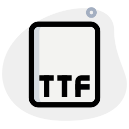 fichier ttf Icône