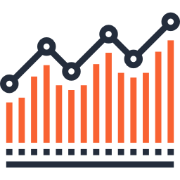 graphique en ligne Icône