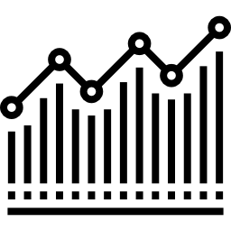 gráfico de linea icono