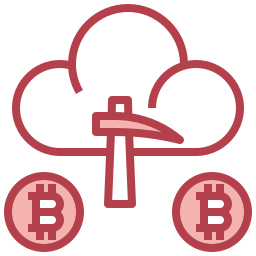 Cloud mining icon