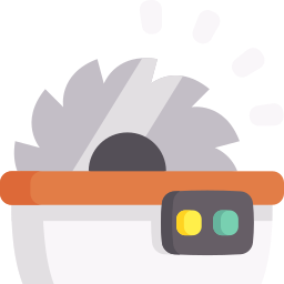 Saw machine icon