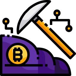bitcoin-mijnbouw icoon